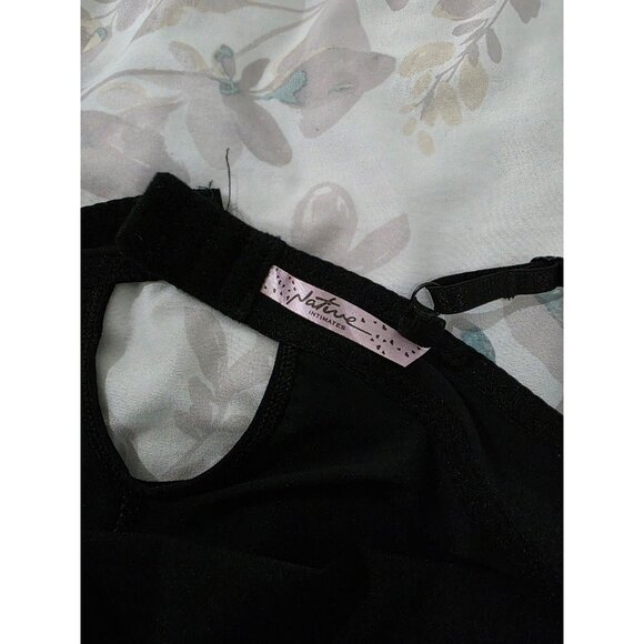 Native Intimates size 38C Body Briefing Sliming Bodysuit Snap Closure Black - Picture 4 of 6